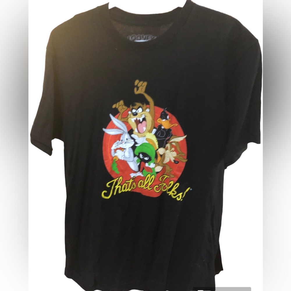 Looney Tunes Modern T-Shirt unisex Large Cotton “That’s All Folks”
